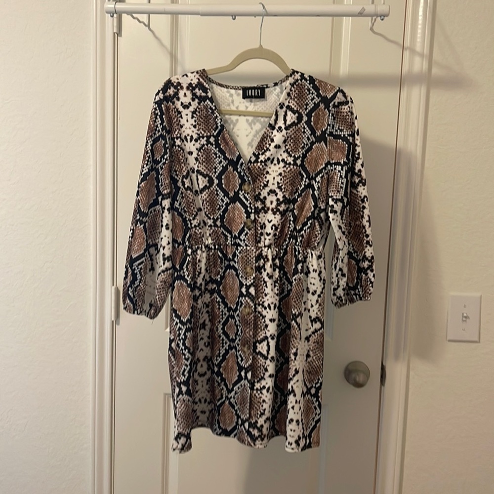 Snake print dress